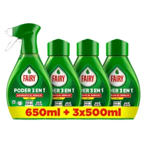 Poder Sin Remojo Limón: Fairy Spray 650ml + 3 Recargas
