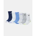 Calcetines Crew Smiley Nike Azul - Paquete de 6, Talla 7 Años