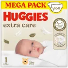 Pañales Huggies Extra Care Mega Pack Talla 1 (160 und)