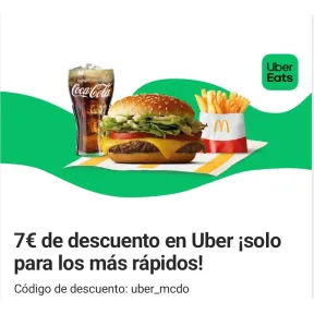 Ahorra 7 € en pedidos de McDonald's con Uber