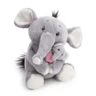 Elefanta de peluche beige, 20 cm, suave y abrazable