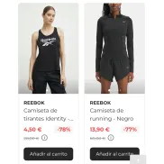 Camisetas para Mujer Reebok: ¡Descuentos de hasta el 89%!