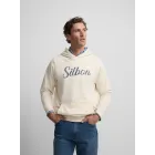 Sudadera vintage crema con capucha Silbon - Varias tallas.