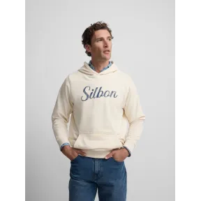 Sudadera vintage crema con capucha Silbon - Varias tallas.