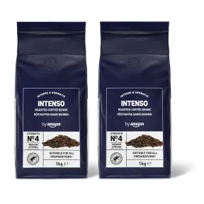 Café tostado oscuro en grano 2 kg (2 paquetes de 1 kg)