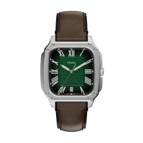 Reloj Fossil Crosby FS6150 hombre, caja cuadrada y piel