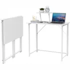 Mesa Plegable para Ordenador y Estudio en Casa, Sin Ensamblaje