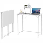 Mesa Plegable para Ordenador y Estudio en Casa, Sin Ensamblaje