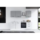 Cocina gris claro y madera GILDA 2.0 izquierda 240cm
