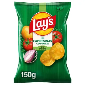Patatas Fritas Lay's Campesinas, Sostenibles y Vegetales, 150g