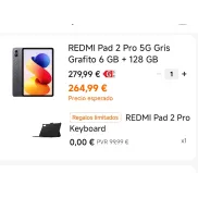 Xiaomi Redmi Pad 2 Pro 5G de 12" + Teclado GRATIS