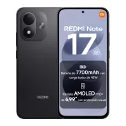 Smartphone 5G REDMI Note 17, 6+256GB, Negro, 7700mAh