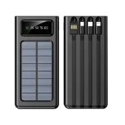 Gran Capacidad de Power Bank Solar con Linterna y Cables