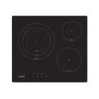 Placa vitrocerámica Cata TT 6003, 3 zonas, 56 cm, negro