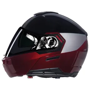 Casco Modular Nolan N90-3 XL Negro y Rojo Doble Homologación