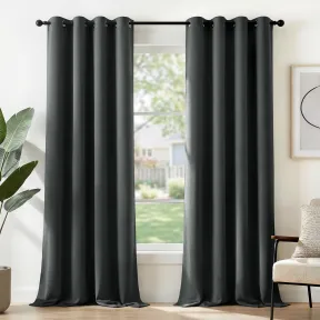 Cortinas Térmicas Opacas Deconovo, 2 Piezas Gris 140x175 cm