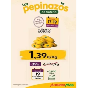 Calibre +18 Plátano Cavendish de Canarias a 1,39€ el Kilo