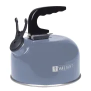 Hervidor de Camping Valiant 1L, Aluminio Azul con Silbato