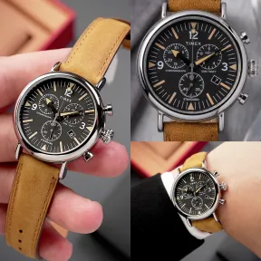 Chronograph TIMEX Waterbury 41mm | Correa de cuero