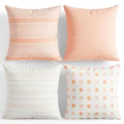 Fundas de Cojín Melocotón 45x45 cm – Pack de 4 Desenfundables