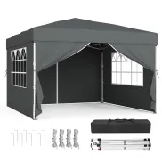 Carpa Plegable 3 x 3 m con Paneles Laterales SONGMICS