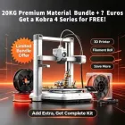 Filamento PLA 20 kg + Kobra 4 Impresora 3D
