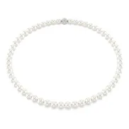 Collar Matrix de Swarovski, Perla de cristal blanca