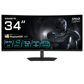Monitor Curvo Gaming GIGABYTE G34WQC2 34” WQHD 200Hz