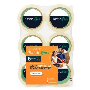 Cinta de Embalar Transparente OFITURIA 36mm x 66m (6 rollos)