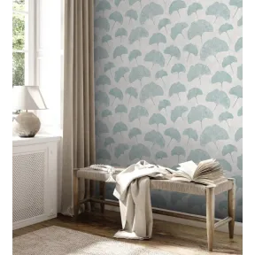 Papel pintado azul y gris Profitex 389661, 0,53 x 10,05 m
