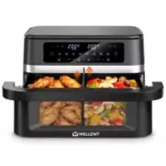 Freidora de aire 12L, 2950W, con doble olla y pantalla LED