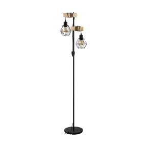 Lámpara de pie vintage TOWNSHEND 5 con 2 bombillas