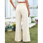 Pantalones de verano casuales de lino para mujer, cómodos y fluidos.