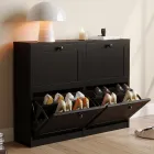Zapatero Negro 105x24x80cm para Organizar Calzado