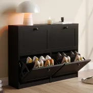 Zapatero Negro 105x24x80cm para Organizar Calzado