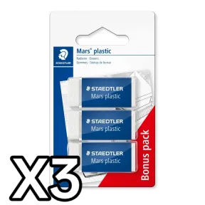 Gomas Staedtler Mars Plastic 526-53, Pack de 3 Unidades