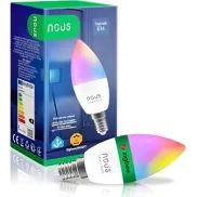 Bombilla inteligente E14 ZigBee RGB NOUS P4Z, 450 lm, 16M colores