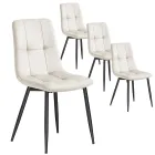 Juego de 4 sillas VASAGLE de terciopelo con patas ajustables