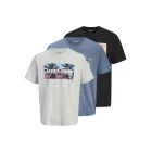 Tee de Hombre Jjindiana Crew Neck 3Pk de JACK & JONES