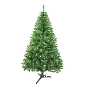 Árbol de Navidad Artificial 120cm con Efecto Brillo y Espumillón