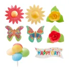 Juego de 8 Piezas de Decoración Comestible Happy Birthday