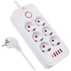 Regleta Maclean MCE389391 | 4xUSB 1xUSB-C | 6 Conectores