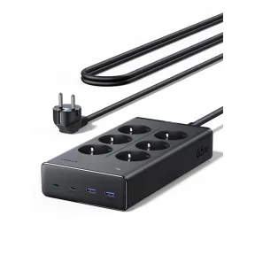 Regleta UGREEN 10 en 1 con 6 Tomas AC y PD 65W