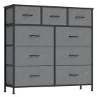 Cómoda BELLAH de 9 Cajones en Acero Gris Pizarra