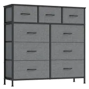 Cómoda BELLAH de 9 Cajones en Acero Gris Pizarra