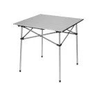 Aluminio: Mesa de camping resistente y ligera.