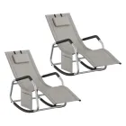 Mecedoras Tumbonas Songmics: Pack de 2 por 41.99€