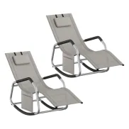 Mecedoras Tumbonas Songmics: Pack de 2 por 41.99€