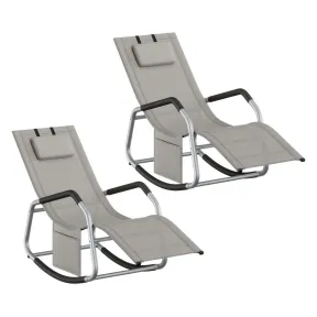 Mecedoras Tumbonas Songmics: Pack de 2 por 41.99€