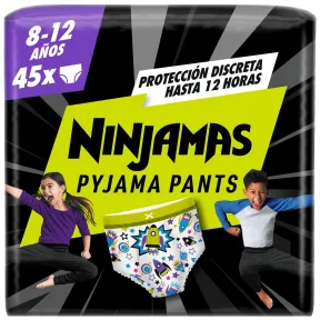 Pañales Braguita Ninjamas Dodot, Protección Noche, Talla 8-12 años